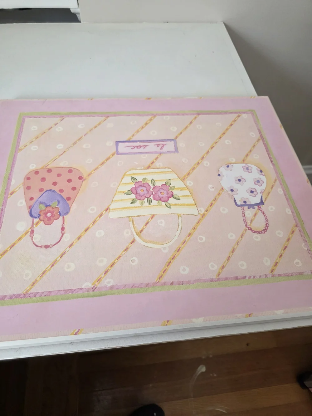 Decorative Pink Handbag Print Party Placemat - Home Party Supplies